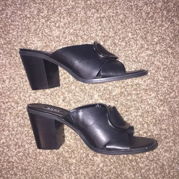 DKNY Block Heel Sandals, Size 7.5, Black - Picture 4 of 11